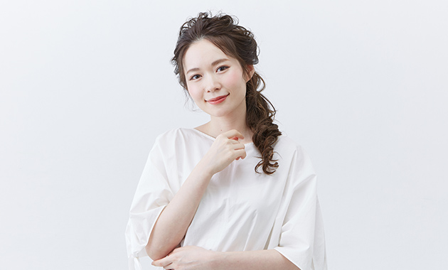 ボリューム感が可愛い。編みおろし風スタイル